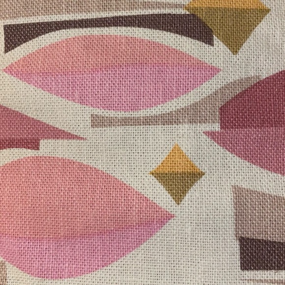 SIGRID OLSEN Pastel Neutral Print Canvas Brown Leather Shoulder Tote Bag - Picture 3 of 8